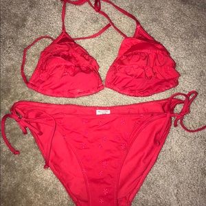 Red Abercrombie bikini